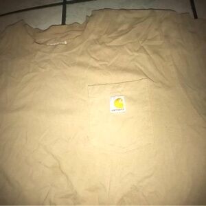 Carhartt Men's Beige Short Sleeve Pocket Tee